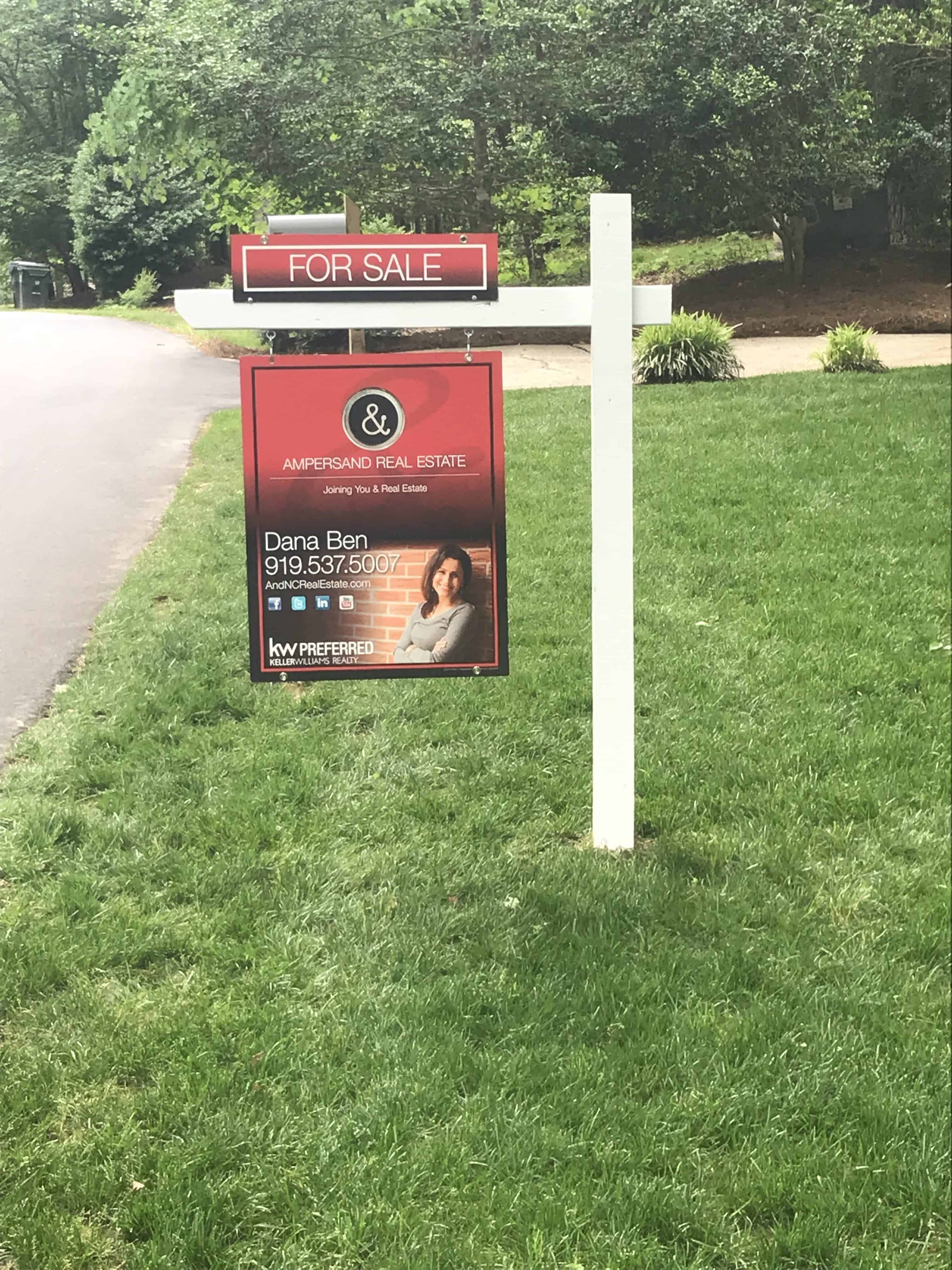 Residential Real estate sign installation
