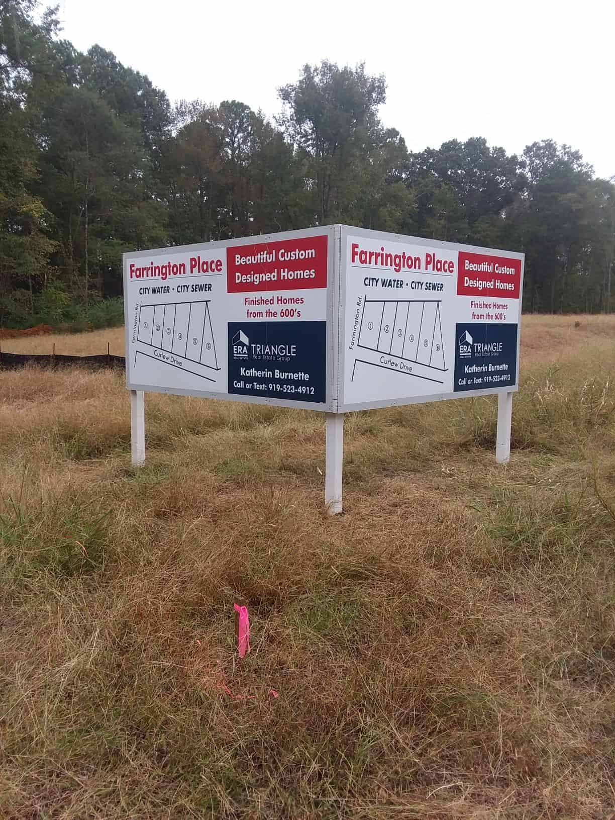Commercial real estate sign installation